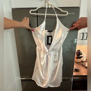 BRIDAL / BACHELORETTE SATIN HALTER DRESS